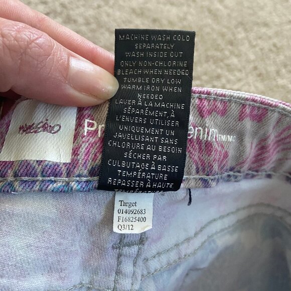 Mossimo Premium Denim Ombre Floral Leaf Bird Damask Skinny Jeans Size 10 - Picture 4 of 7